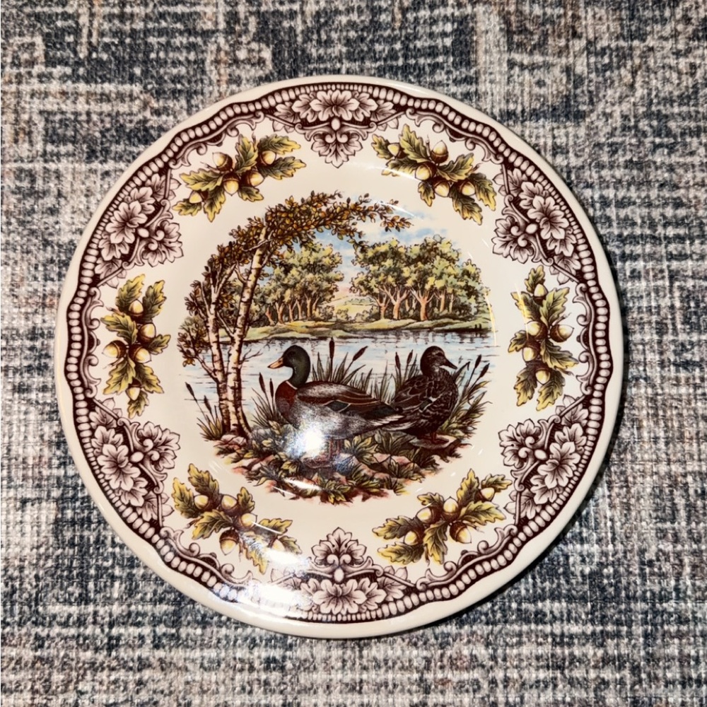 Stafford Brown and Cream Duck Design Plate
